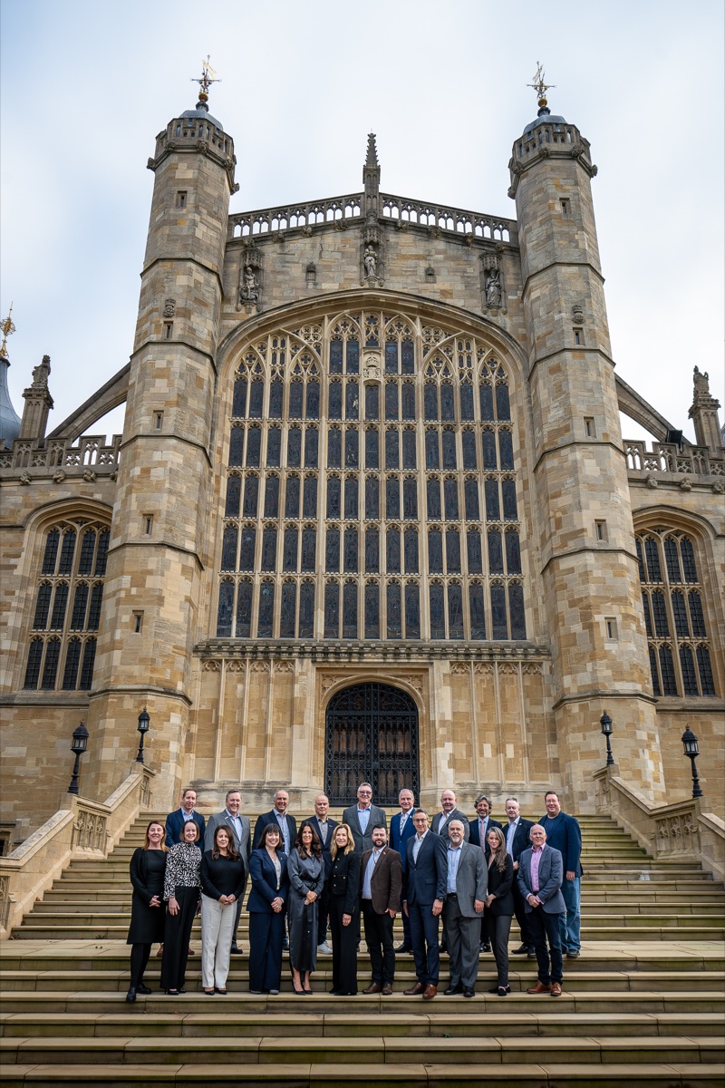 Leadership Conversations group outside St George's Chapel at Windsor Castle